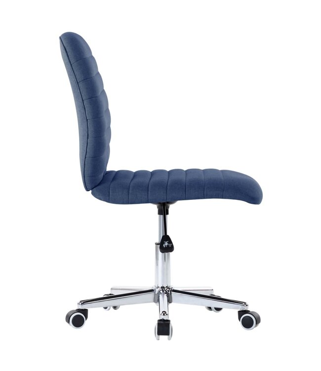 Eetkamerstoelen 4 st stof blauw