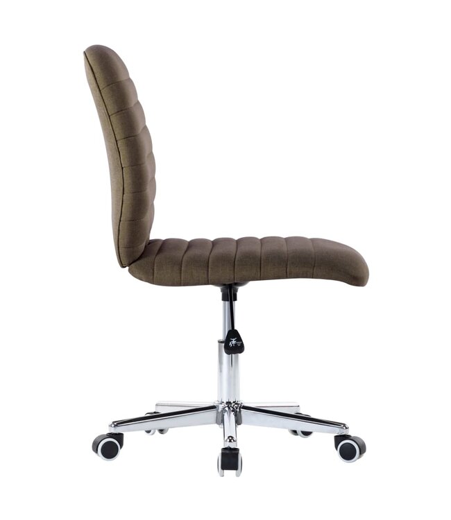 Eetkamerstoelen 4 st stof bruin