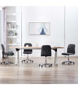 Eetkamerstoelen 4 st stof donkergrijs