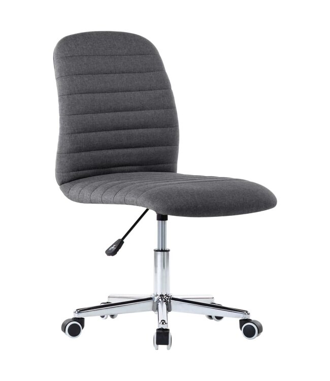 Eetkamerstoelen 4 st stof donkergrijs