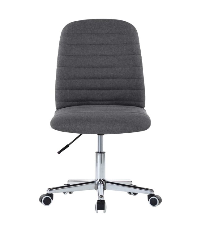 Eetkamerstoelen 4 st stof donkergrijs