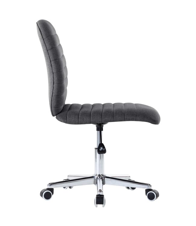 Eetkamerstoelen 4 st stof donkergrijs