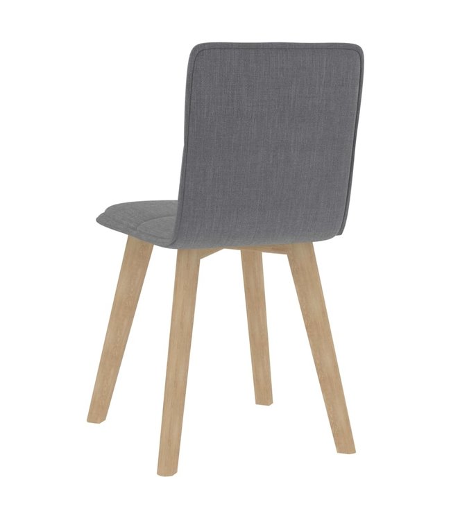 Eetkamerstoelen 6 st lichtgrijs