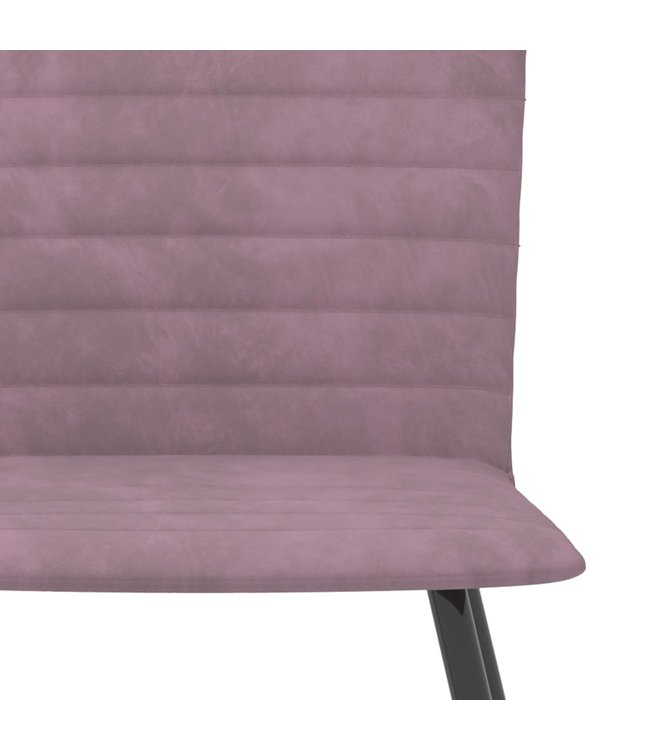 Eetkamerstoelen 6 st fluweel roze