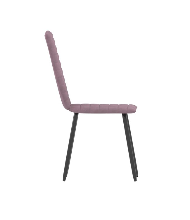 Eetkamerstoelen 6 st fluweel roze