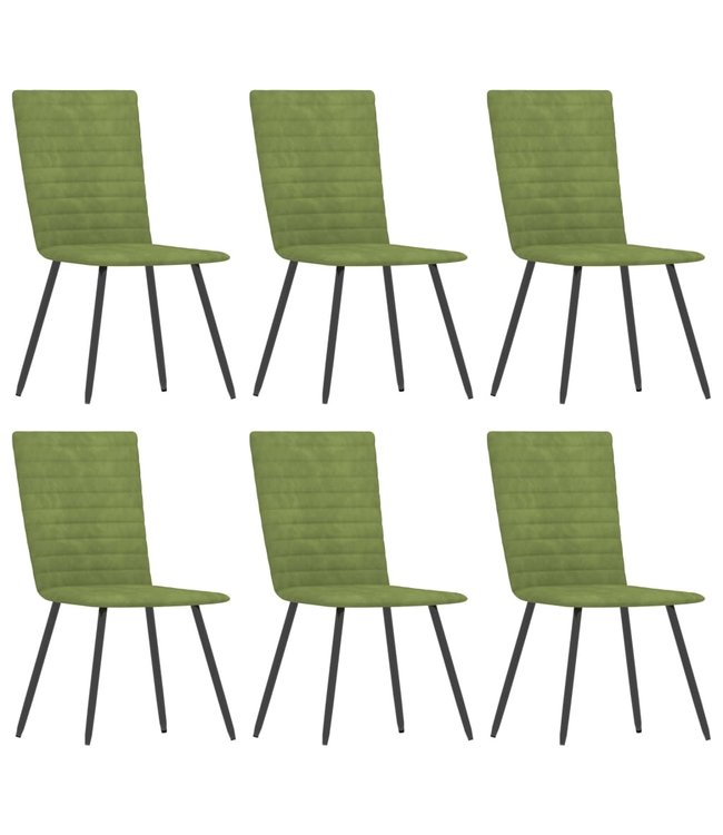 Eetkamerstoelen 6 st fluweel groen