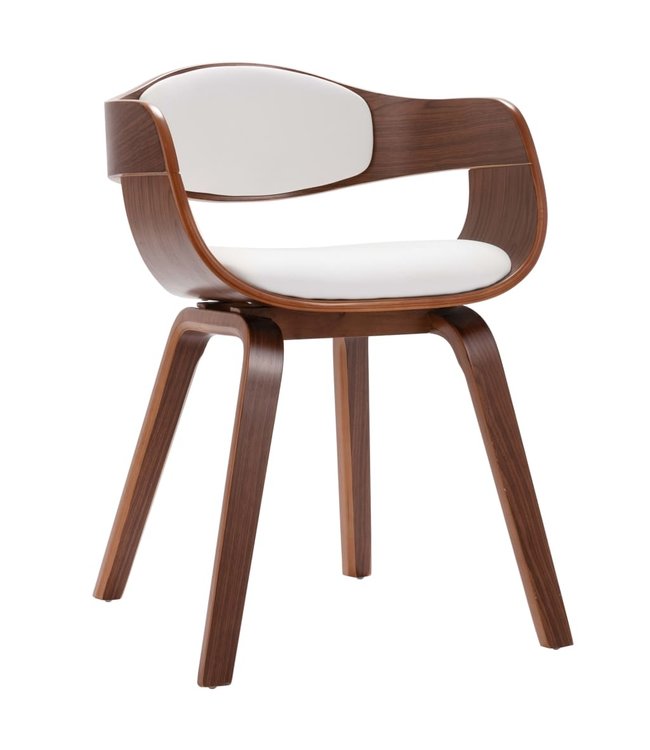 Eetkamerstoelen 4 st gebogen hout en kunstleer