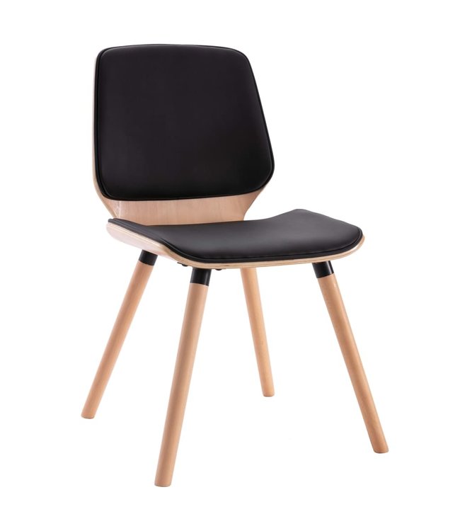 Eetkamerstoelen 6 st kunstleer zwart