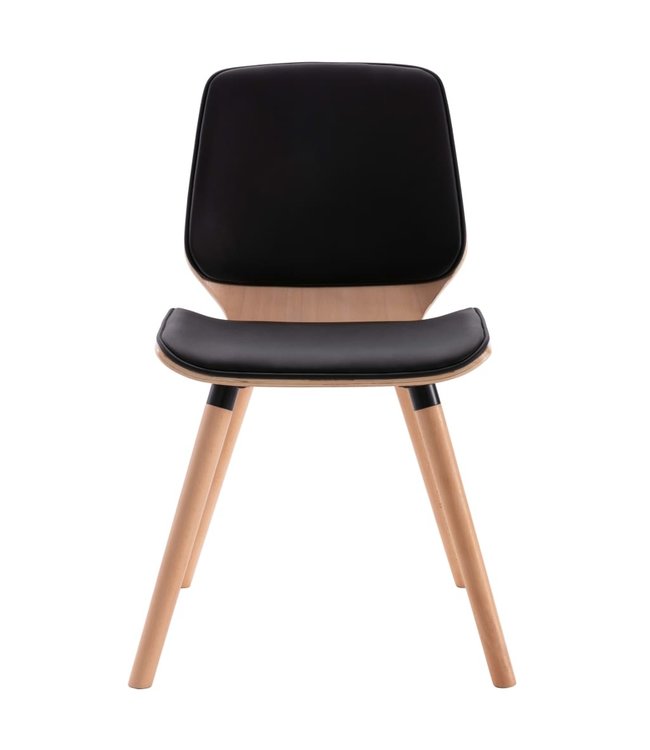 Eetkamerstoelen 6 st kunstleer zwart