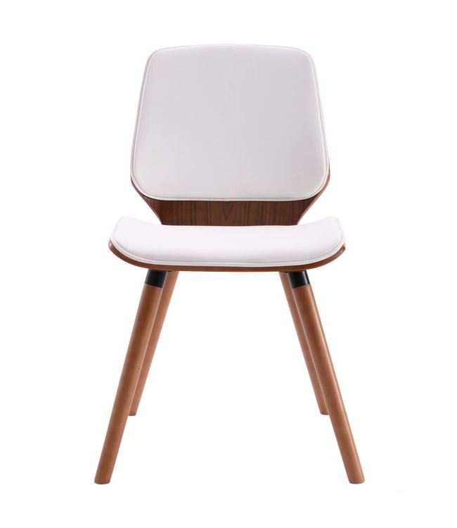 Eetkamerstoelen 4 st kunstleer wit