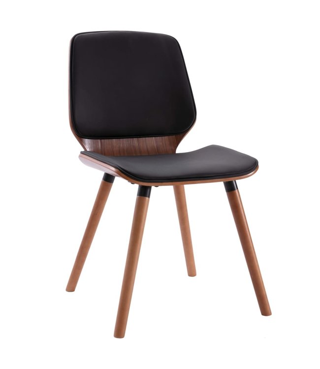 Eetkamerstoelen 4 st kunstleer zwart