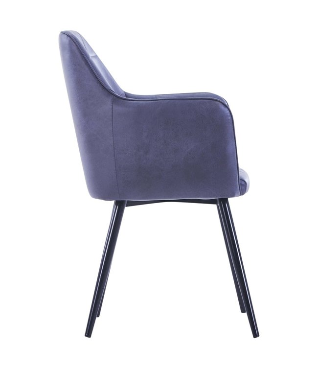 Eetkamerstoelen 6 st kunstsuède grijs