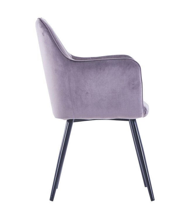Eetkamerstoelen 4 st fluweel grijs