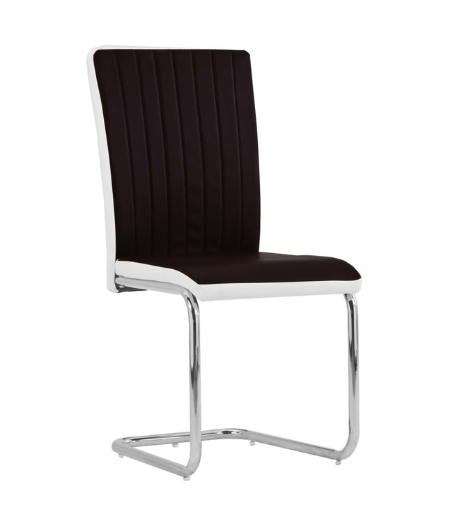 Eetkamerstoelen 6 st kunstleer bruin