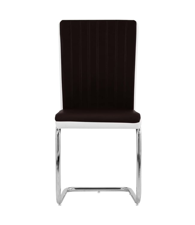 Eetkamerstoelen 6 st kunstleer bruin