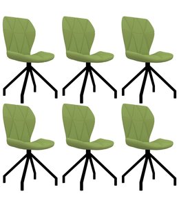 Eetkamerstoelen 6 st kunstleer groen