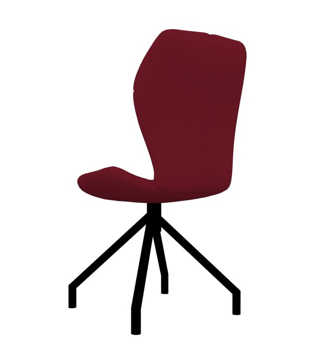 Eetkamerstoelen 6 st kunstleer wijnrood