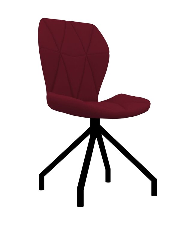 Eetkamerstoelen 4 st kunstleer wijnrood