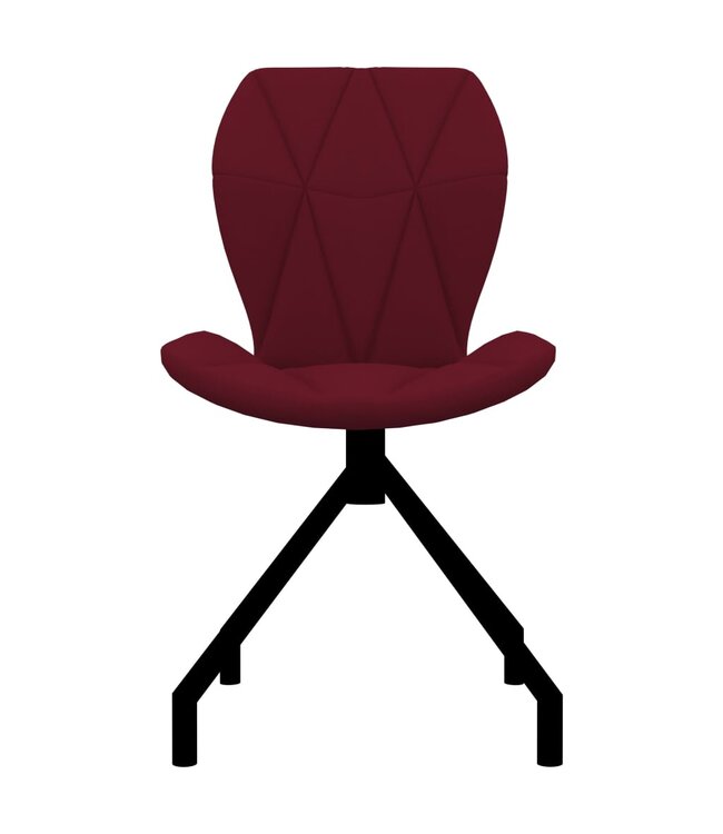 Eetkamerstoelen 4 st kunstleer wijnrood