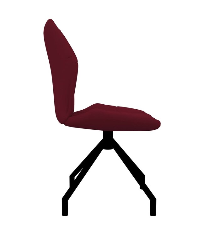 Eetkamerstoelen 4 st kunstleer wijnrood