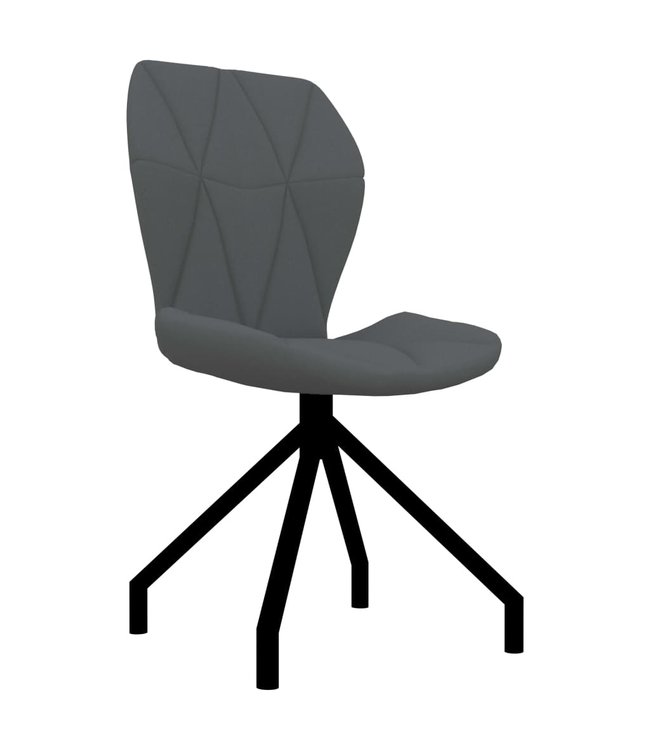 Eetkamerstoelen 4 st kunstleer grijs