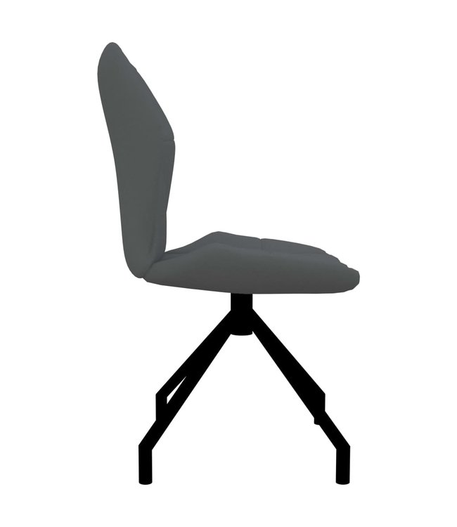 Eetkamerstoelen 4 st kunstleer grijs