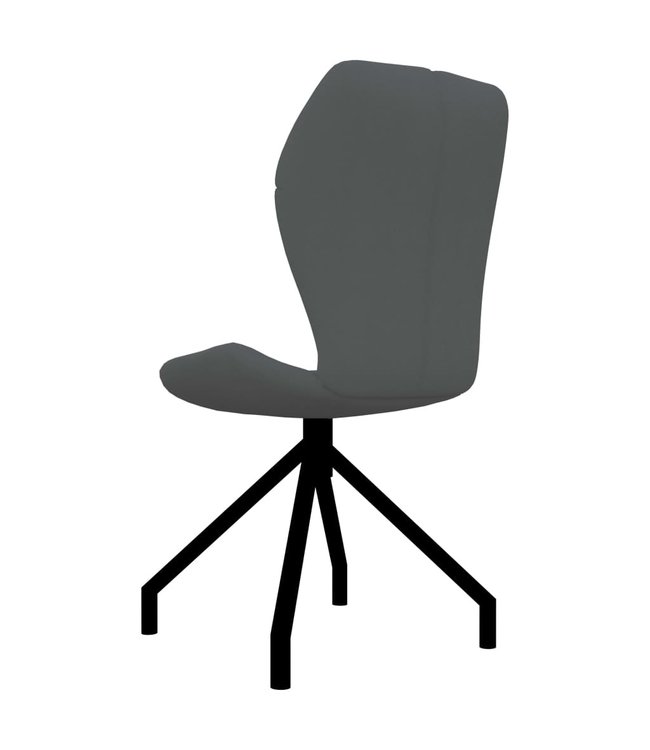 Eetkamerstoelen 4 st kunstleer grijs