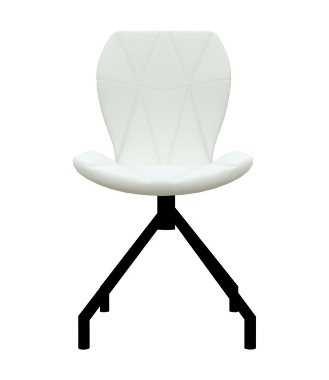 Eetkamerstoelen 6 st kunstleer wit