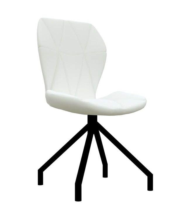 Eetkamerstoelen 4 st kunstleer wit
