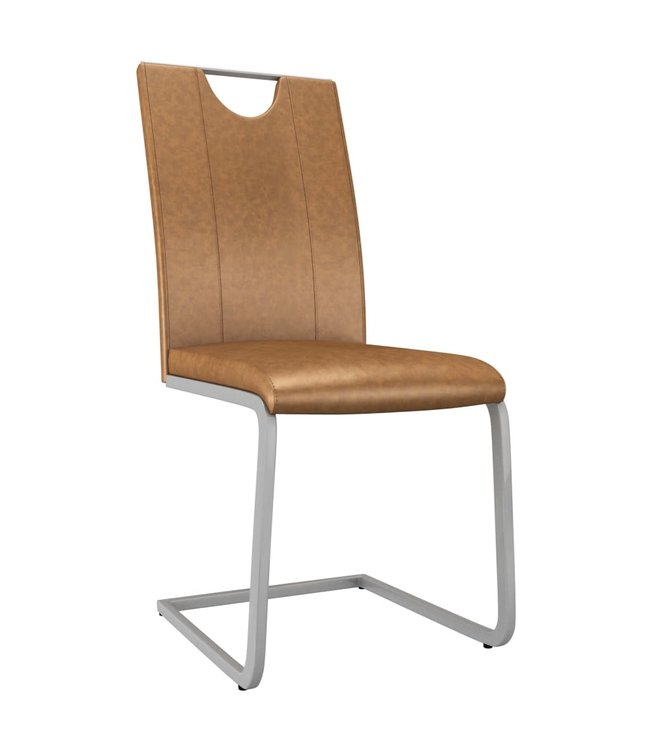 Eetkamerstoelen 6 st kunstleer bruin