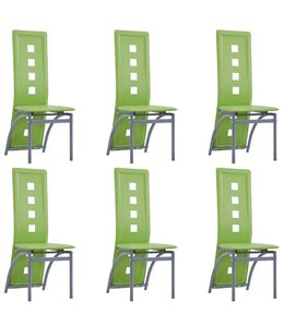 Eetkamerstoelen 6 st kunstleer groen