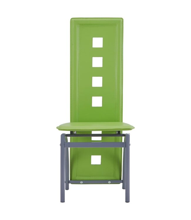 Eetkamerstoelen 6 st kunstleer groen
