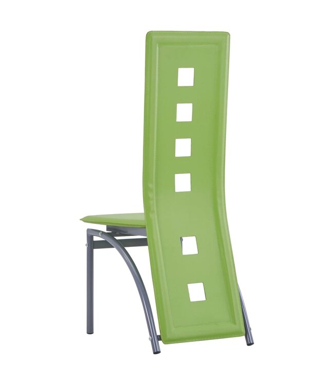 Eetkamerstoelen 6 st kunstleer groen