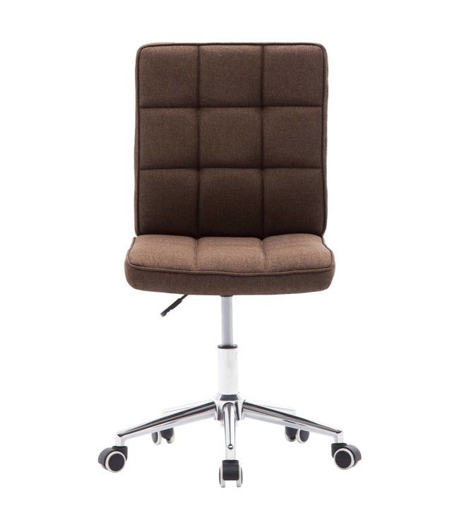 Eetkamerstoelen 2 st stof bruin