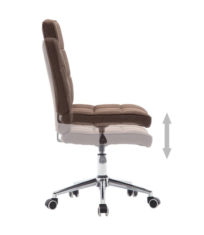 Eetkamerstoelen 2 st stof bruin