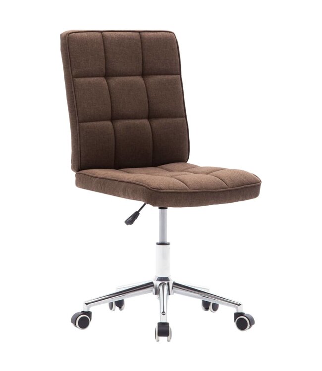 Eetkamerstoelen 6 st stof bruin