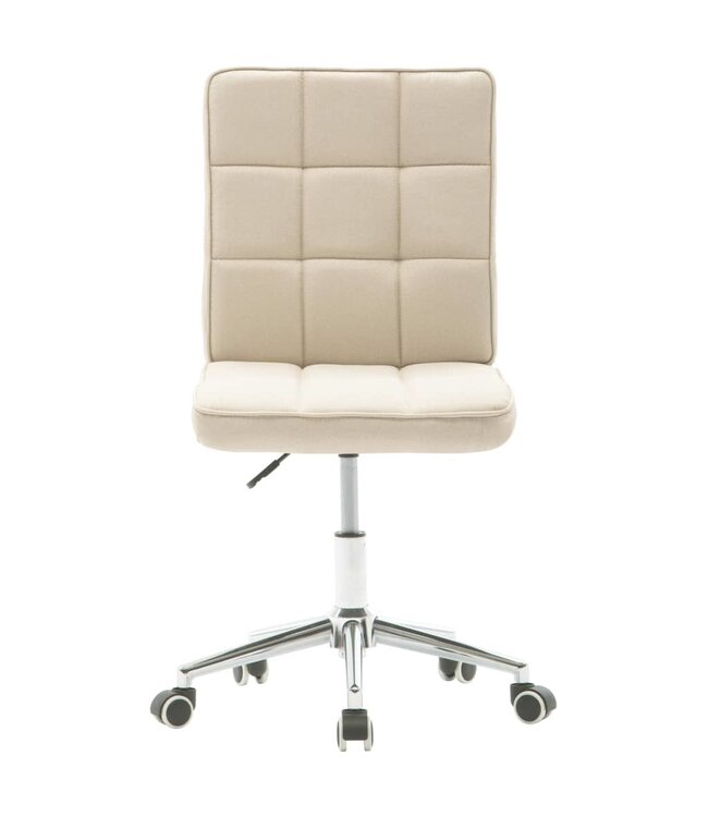 Eetkamerstoelen 6 st stof crème