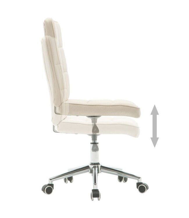 Eetkamerstoelen 6 st stof crème