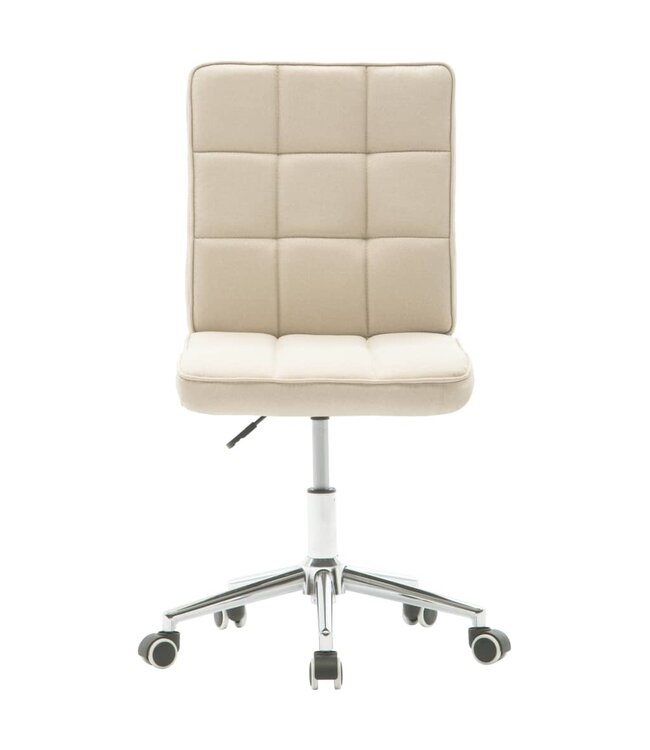 Eetkamerstoelen 4 st stof crème