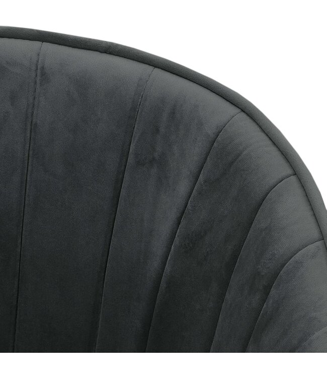 Eetkamerstoelen 2 st fluweel donkergrijs