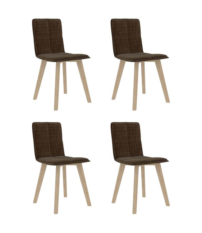 Eetkamerstoelen 4 st stof taupe