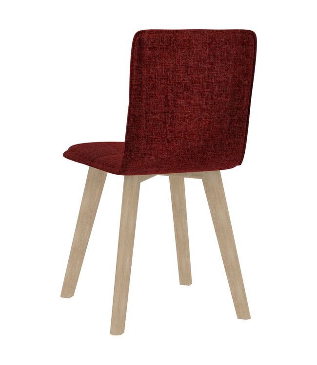 Eetkamerstoelen 4 st stof wijnrood
