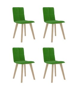 Eetkamerstoelen 4 st stof groen