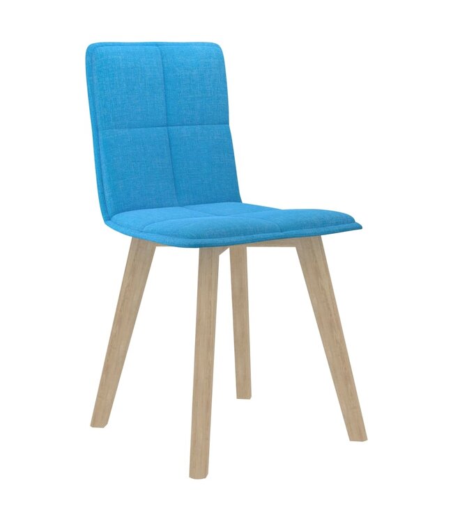 Eetkamerstoelen 4 st stof blauw