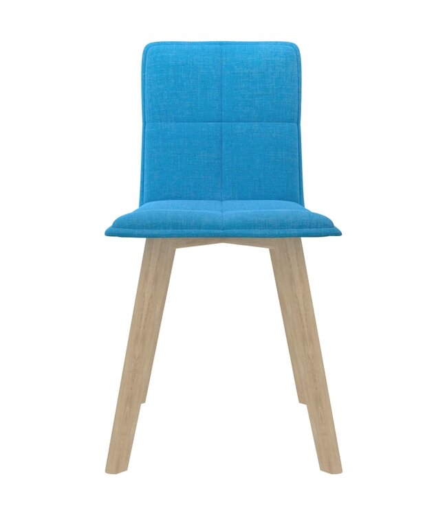 Eetkamerstoelen 4 st stof blauw