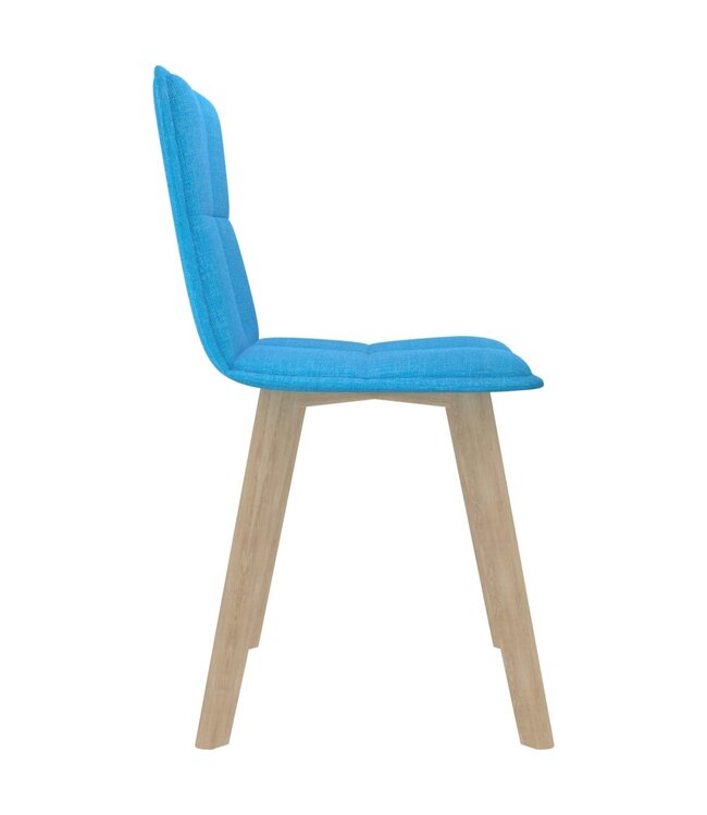 Eetkamerstoelen 4 st stof blauw