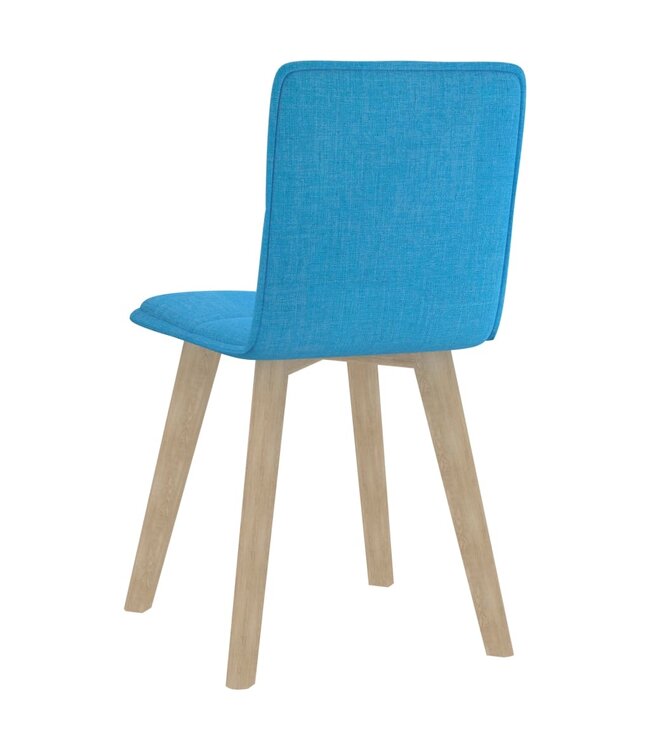 Eetkamerstoelen 4 st stof blauw