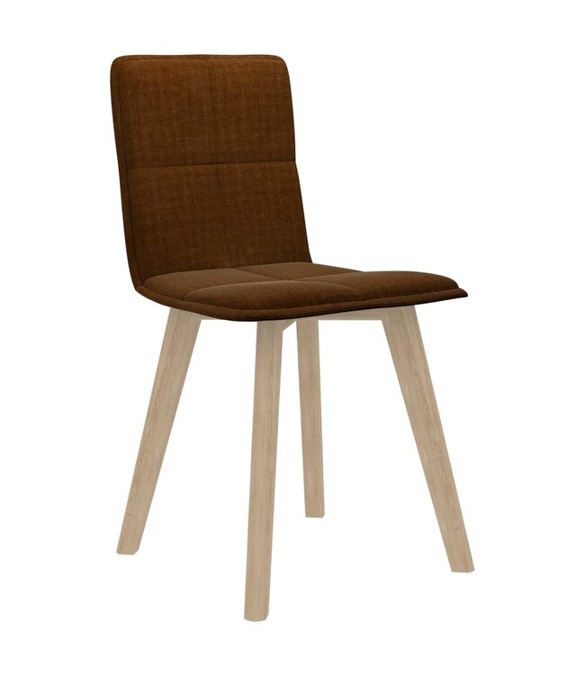 Eetkamerstoelen 4 st stof bruin