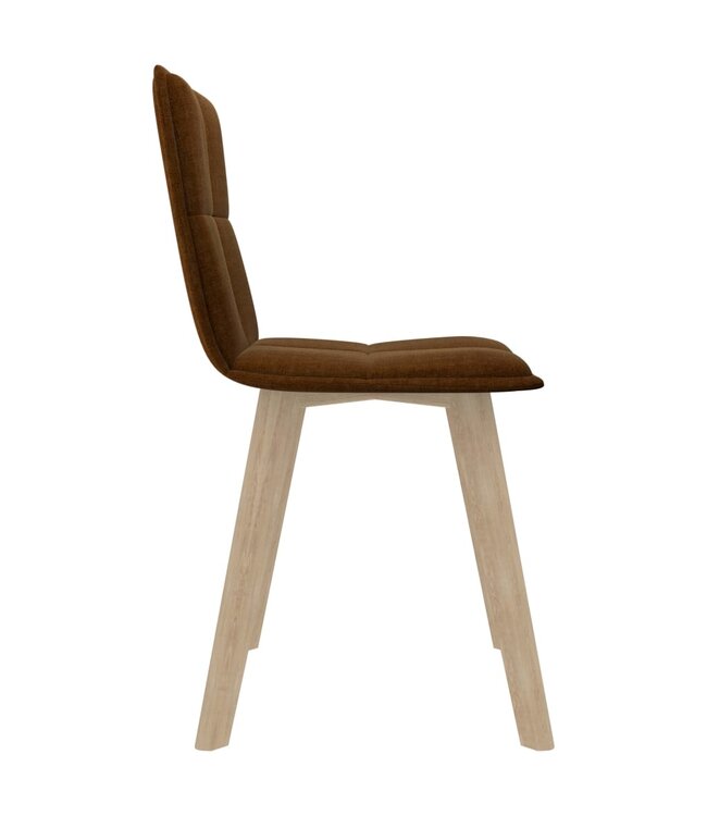 Eetkamerstoelen 4 st stof bruin