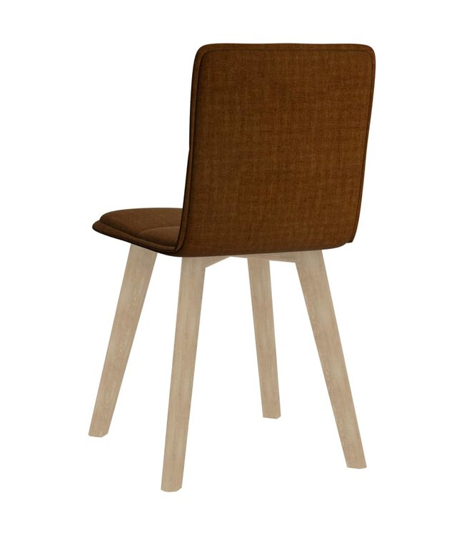 Eetkamerstoelen 4 st stof bruin